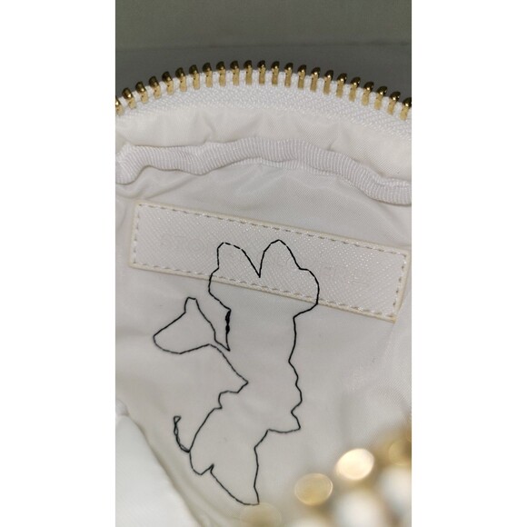 Stoney Clover Lane x Disney Minnie Mouse Mini Pouch White Nylon, Gold Hardware - Picture 7 of 7